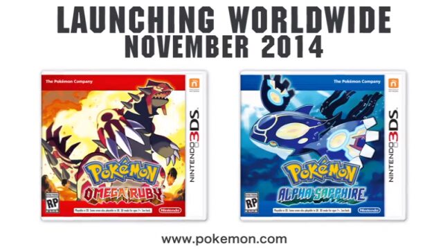 Pokemon Omega Ruby & Alpha Sapphire Drops Nov. 2014