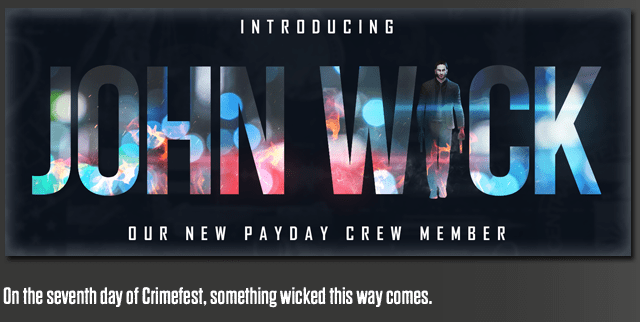 John Wick comes to PayDay 2 in advance of film with new DLC
