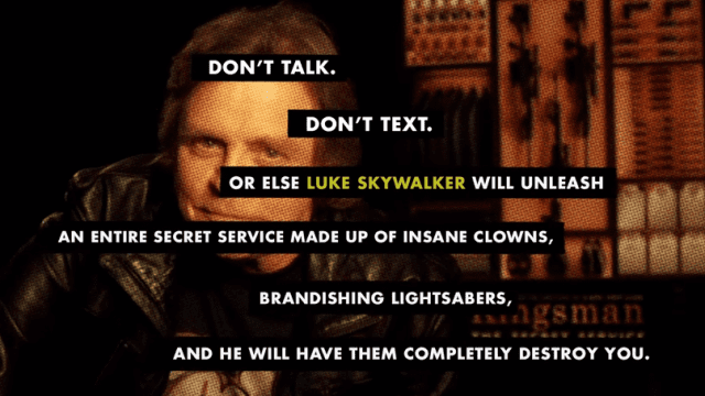 Luke Skywalker Tells Moviegoers Not To Text