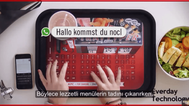 KFC’s Tray Typer lets you text with your tray with greasy fingers