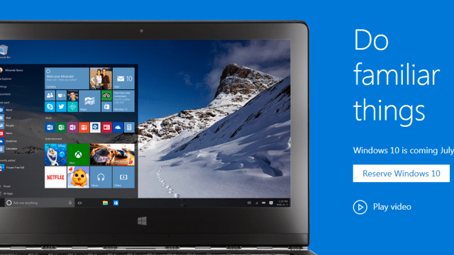 You can now reserve your free copy of Windows 10