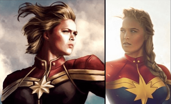 Ronda Rousey posts some sweet Captain Marvel edits
