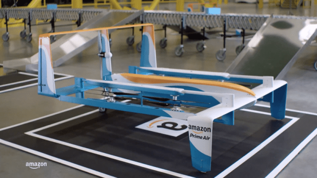 Amazon Shows Off New Hybrid Prime Air Drone