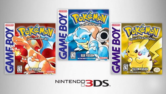 Pokemon Red, Blue, and Yellow  Coming To 3DS Virtual Console