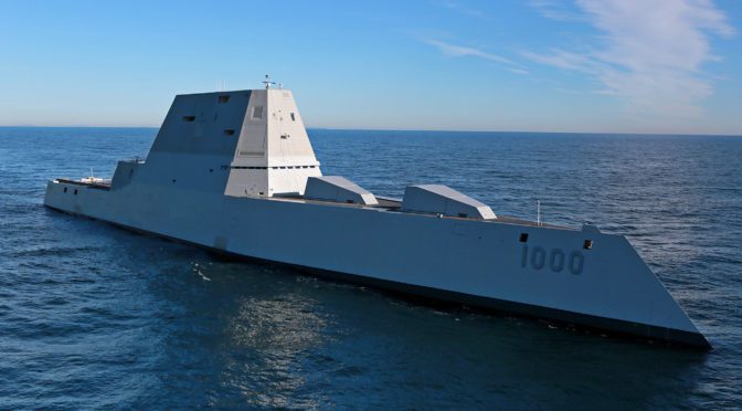 America’s newest stealth destroyer the USS Zumwalt can’t afford its own $800,000 per-round ammo