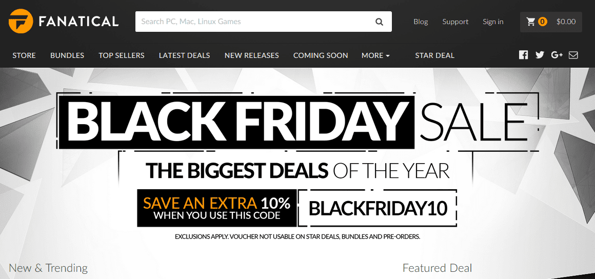 PC Gamers Can Celebrate Black Friday Starting Today At Fanatical