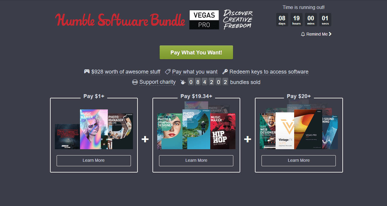 Vegas Pro 14 Edit is $20 in Humble Software Bundle