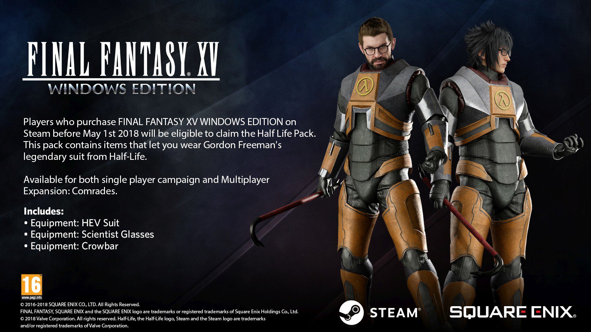 Final Fantasy XV gets Free Demo, Half-Life Crossover