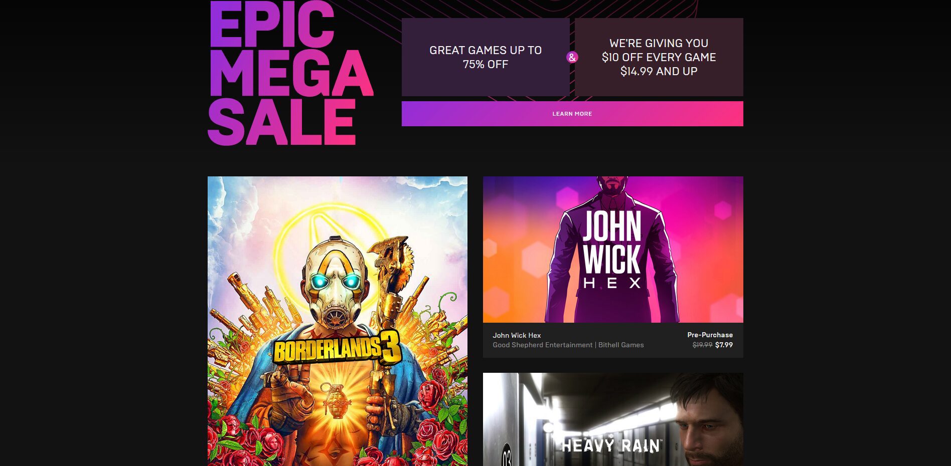 Epic Games Store’s First Sale Comes With Weekly Free Games