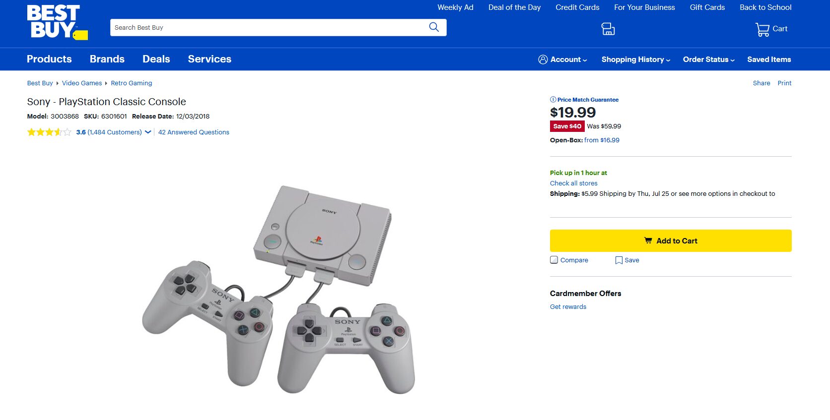 PlayStation Classic Drops To $20 At Best Buy