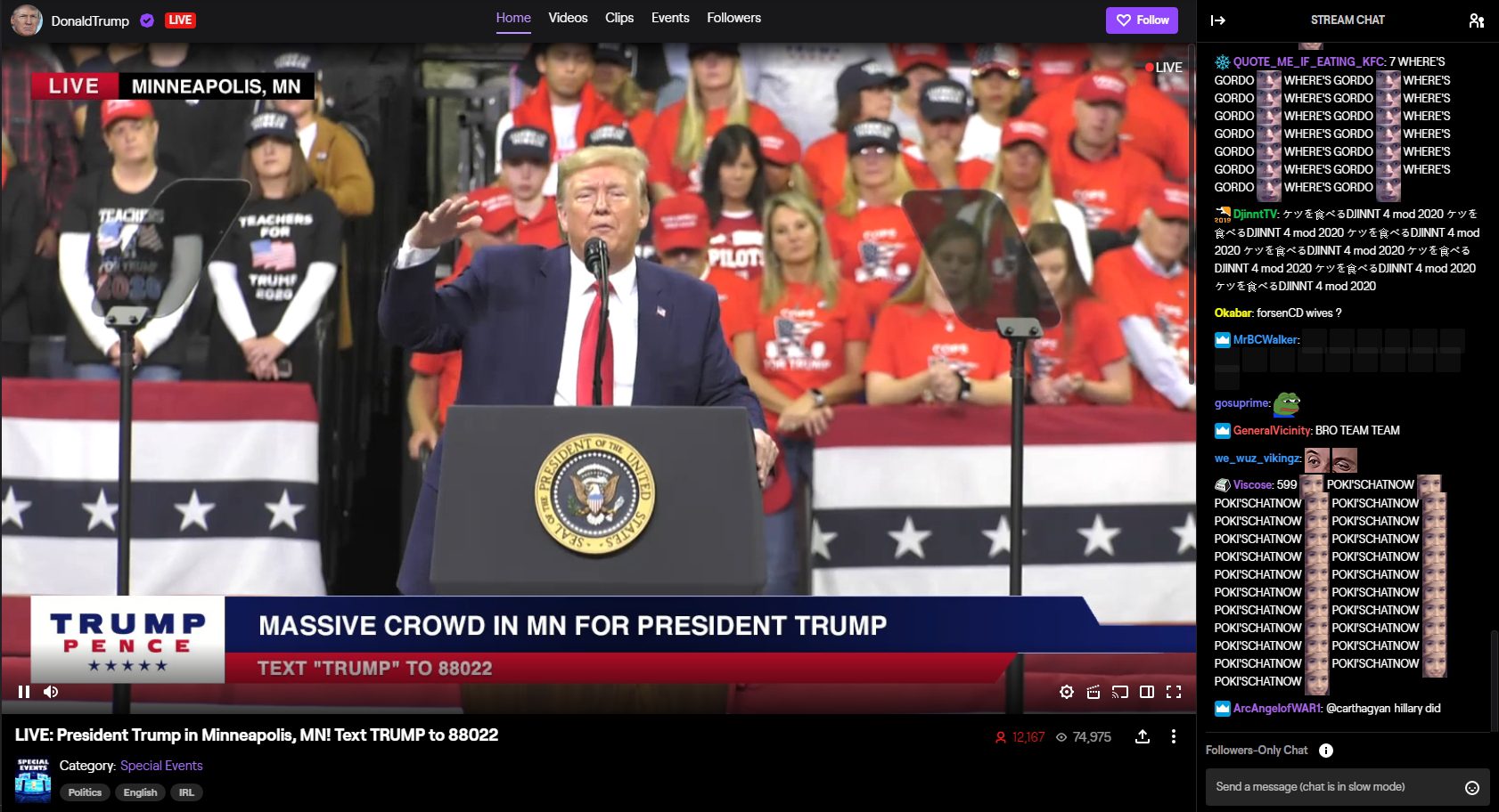 President Trump Earns Temporary Twitch Ban Over “Hateful Conduct”