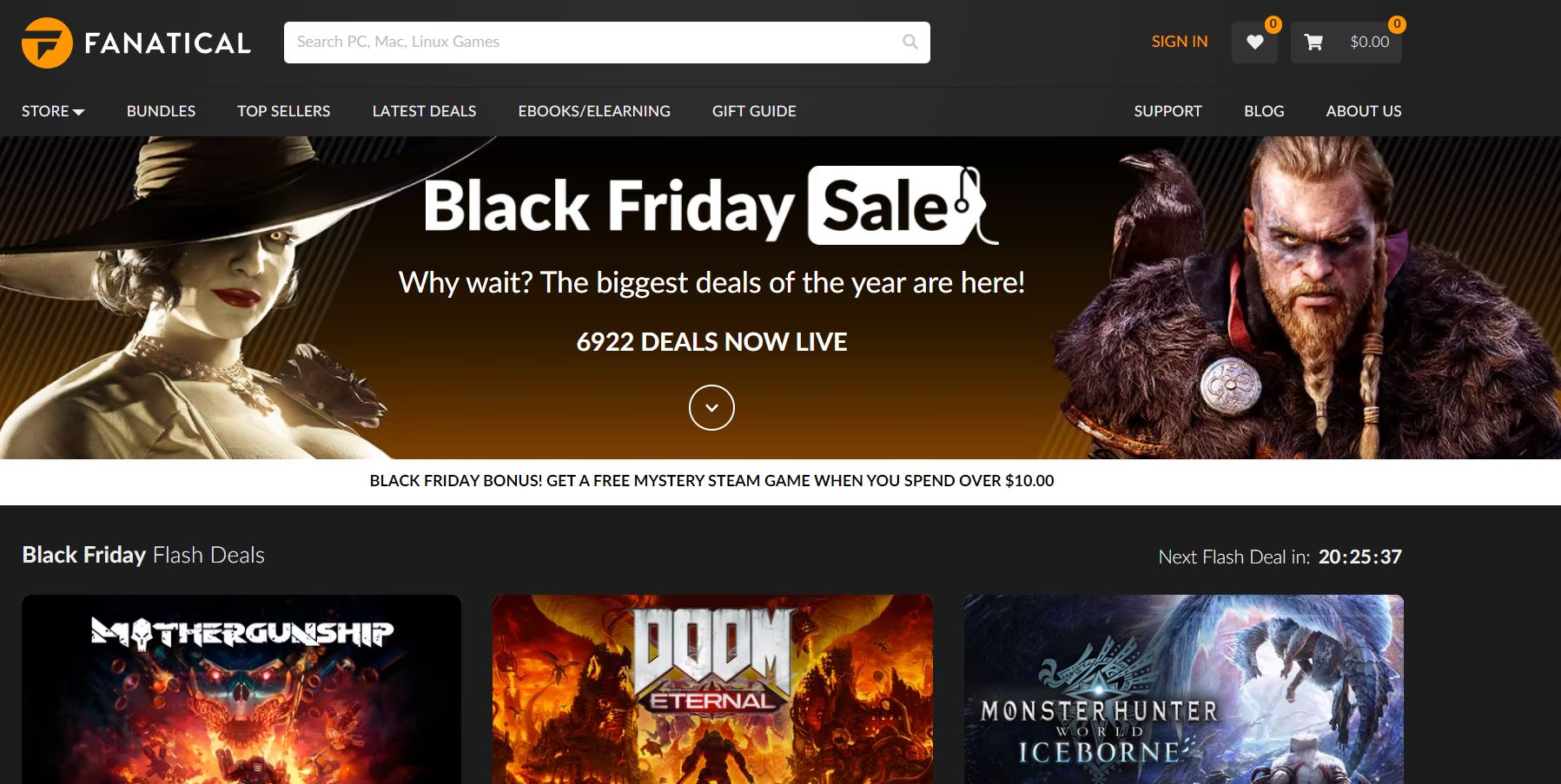 Bethesda, Capcom, Ubisoft & more big names join Fanatical Black Friday Sale