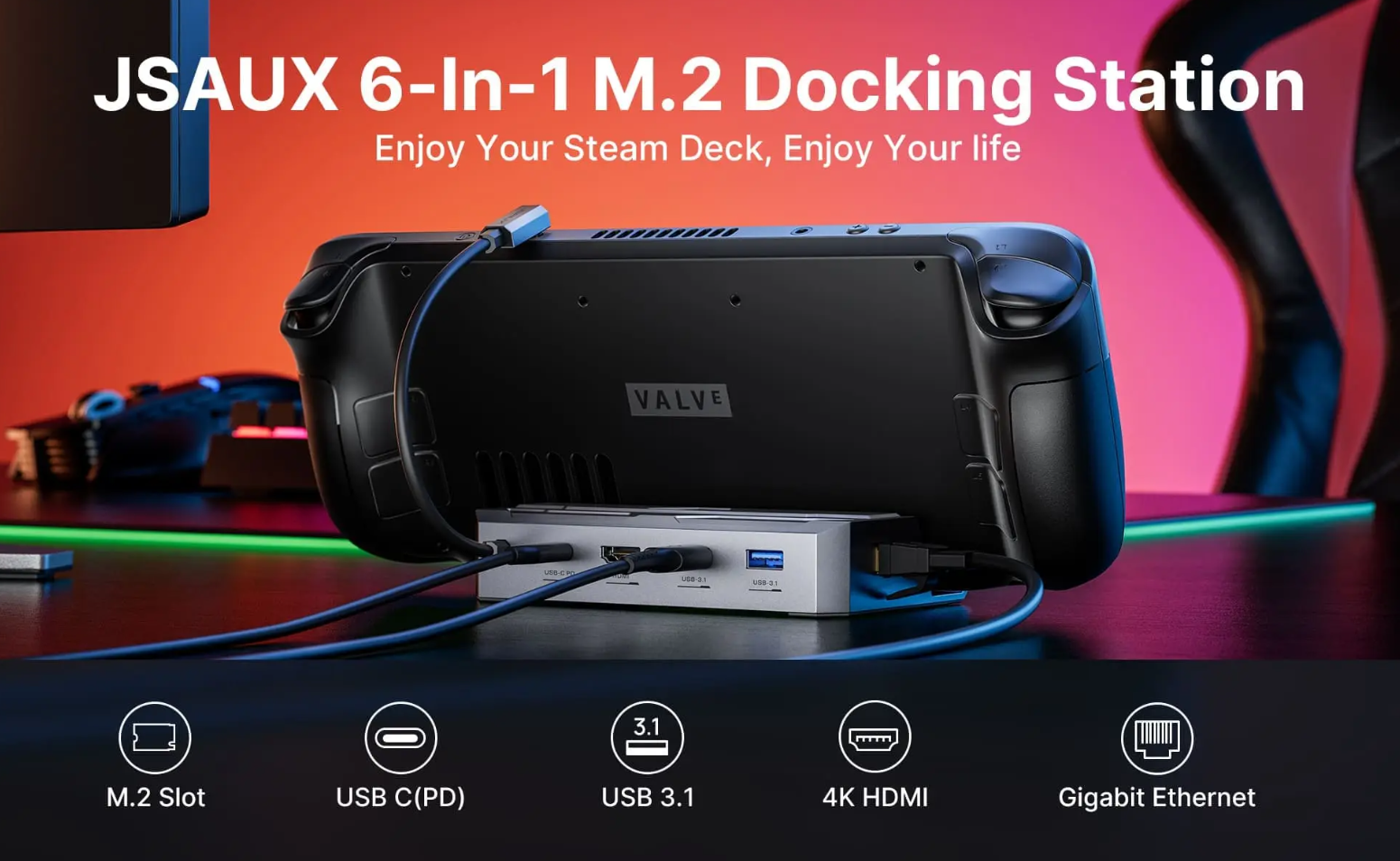 JSAUX Announces Steam Deck Docking Stations 